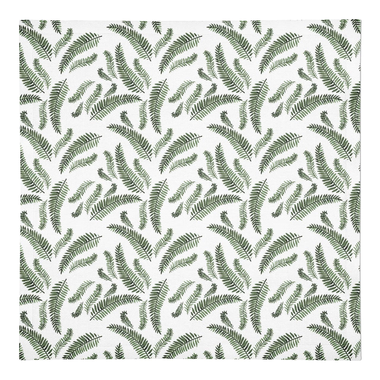 Green Fern Pattern 10" x 10" Cotton Twill Napkin